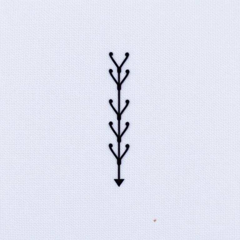 Ponto alga (fly stitch)