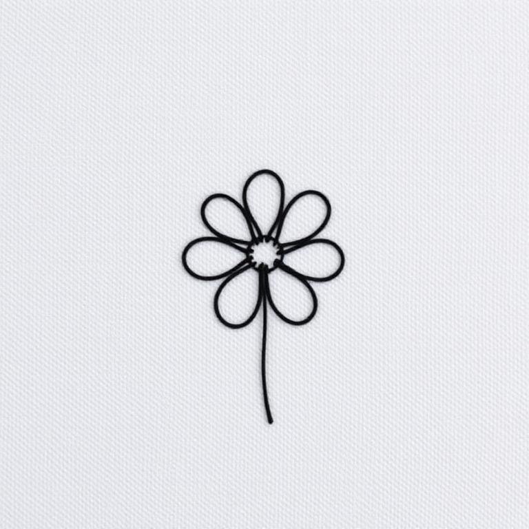 Ponto margarida (lazy daisy)